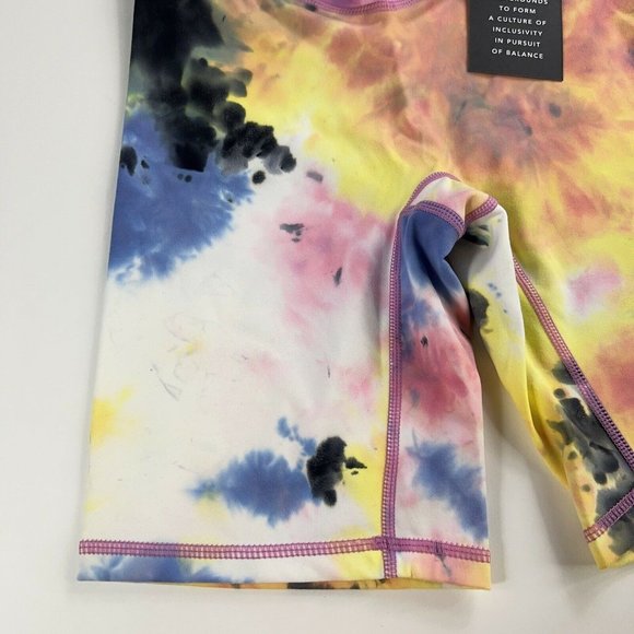 Balance Athletica The Cloud Rider Biker Short Logo Thunderstorm Tie Dye XXS New - Picture 7 of 12